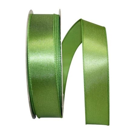 RELIANT RIBBON Reliant Ribbon 92575W-043-09K Satin Value Wired Edge Ribbon - Moss - 1.5 in. x 50 yards 92575W-043-09K